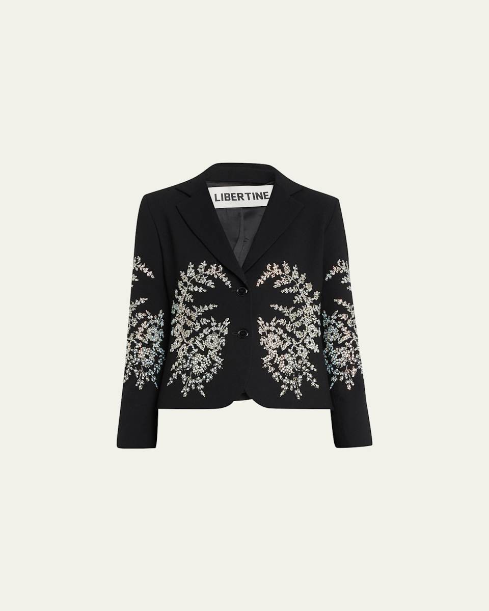 Paisley Florettes Embellished Short Jacket